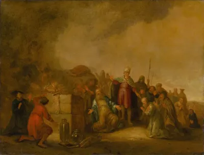 Elijahs Sacrifice To The God Baal On Mount Carmel