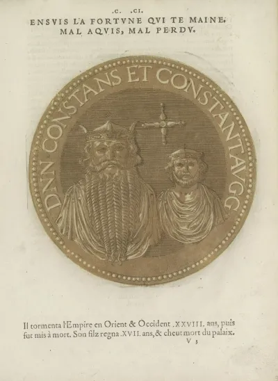 Emperor Constantine III And His Son Constans II