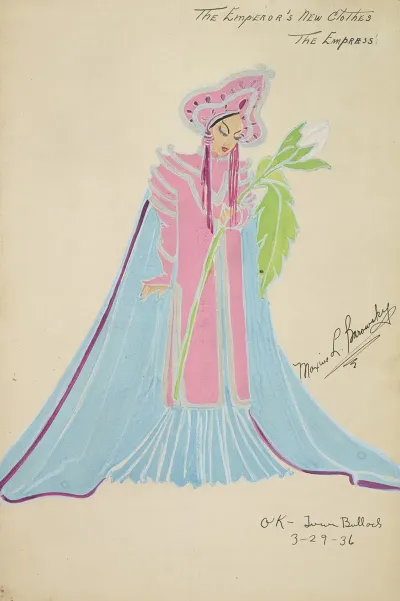Emperors New Clothes The Empress Blue Gown And Cape With Pink Coat