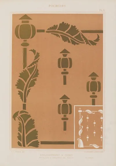 Encadrement Et Semis Formes De Feuilles Et Graines De Pavot