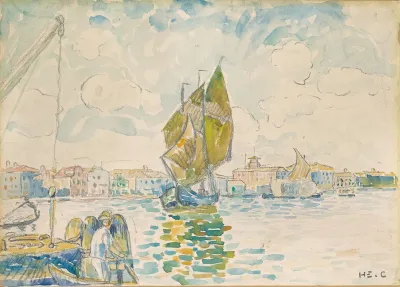 Enise Voilier Sur Le Canal De La Giudecca