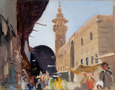 Entry To The Bazaar In Damascus From The Journey To Palestine