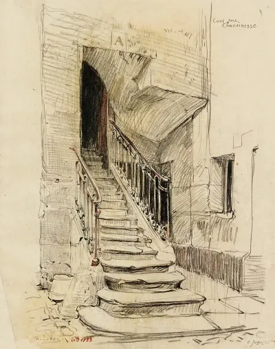 Escalier Et Cour 22 Rue Chanoinesse