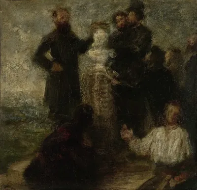 Esquisse Pour Lhommage A Delacroix