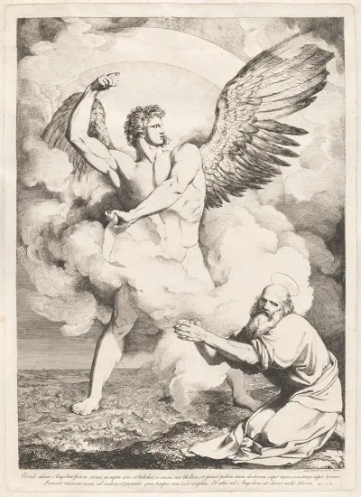 Et Vidi Alium Angelum Fortem The Angel Of The Apocalypse Appearing To Saint John