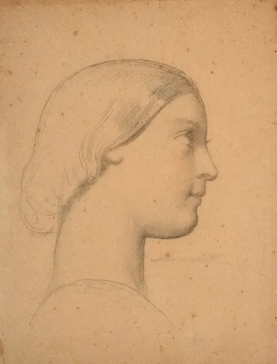Etude De Profil De Jeune Fille Pour Leglise Saint Germain Lauxerrois A Paris