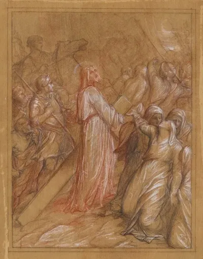 Etude Pour Un Chemin De Croix Jesus Rencontre Sa Mere