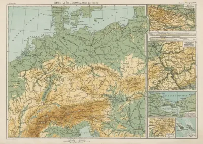 Europa srodkowa mapa gor i rzek