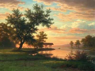 Evening Atmosphere By The Lakeside