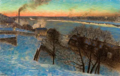 Evening In February Riddarfjarden Stockholm