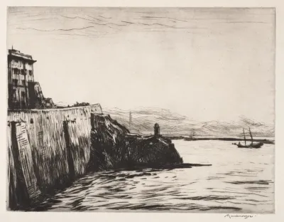 Evening Port Of Genoa
