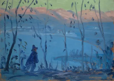 Evening Walk Above A Southern Lake