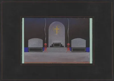 Everyman Sketch No 1 Gravestones