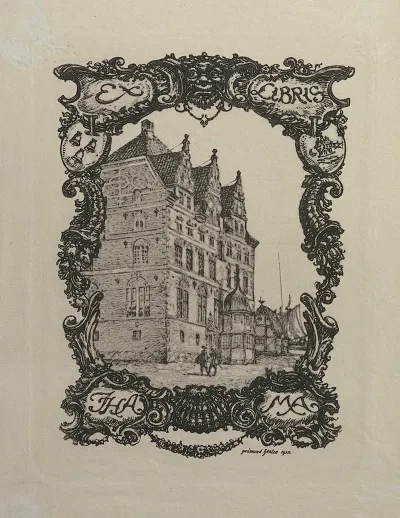 Ex Libris J H Andersen Wholesaler Hellerup And Wife