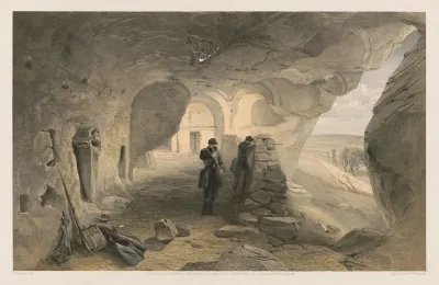 Excavated Church In The Caverns At Inkermann Looking West