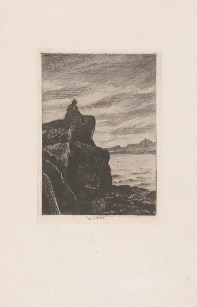 Exiled Victor Hugo Looks Out To Sea
