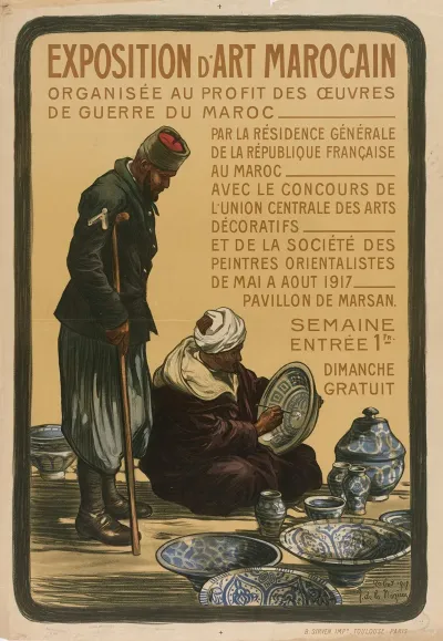Exposition Dart Morocain Organisee Au Profit Des Oeuvres De Guerre Du Maroc