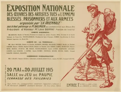 Exposition Nationale Des Oeuvres Dartistes Tues A Lennemi Blesses Prisonniers
