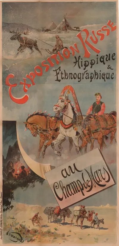 Exposition Russe Hippique Et Ethnographique Au Champs De Mars
