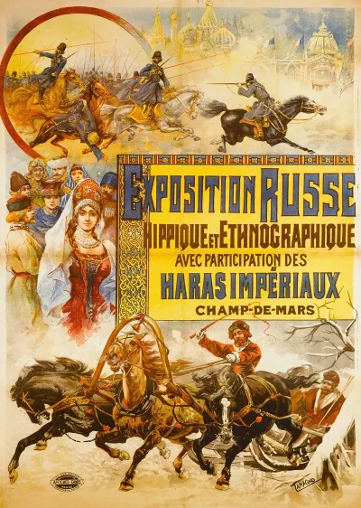 Exposition Russe Hippique Et Ethnographique Avec Participation Des Haras Imperiaux Champ De Mars