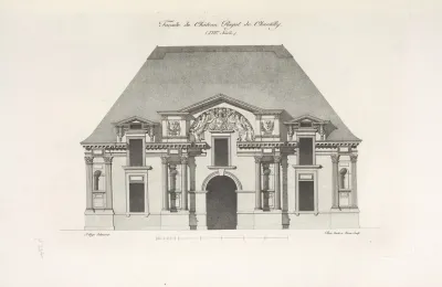 Facade De Chateau Royal De Chantilly Xviie Siecle