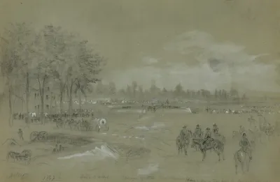 Fair Oaks Scene Of The Battle Drawn A Day Or Two Before The Confederate Assault