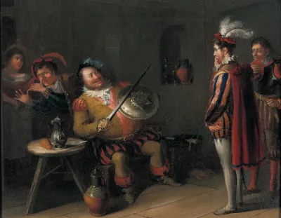 Falstaff Boasting To Prince Hal And Poins