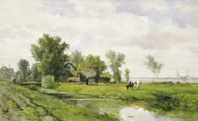 Farmhouse By A Ditch