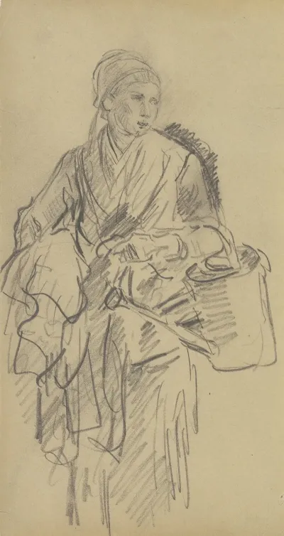 Farmwoman With A Watering Can