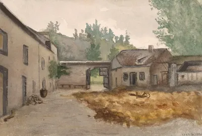 Farmyard With Farm
