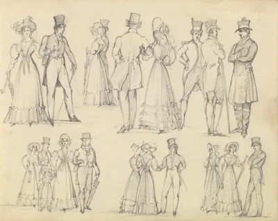 Fashionable Men And Women Conversing