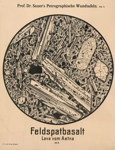 Feldspar Basalt Lava From Mount Etna