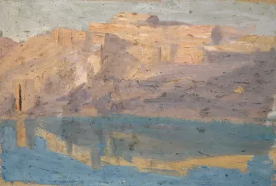 Felsufer Des Tajo Bei Toledo