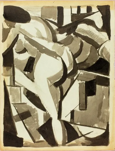 Female Nude Bending Over