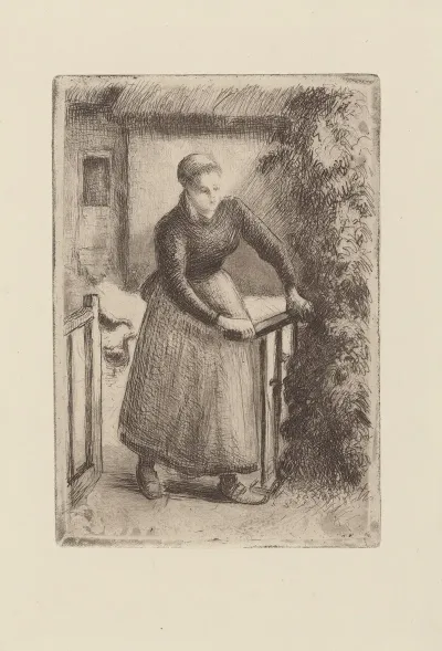 Femme A La Barriere