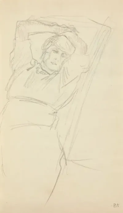 Femme A La Chaise Longue