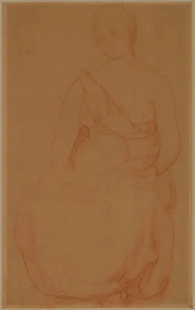 Femme Assise De Face
