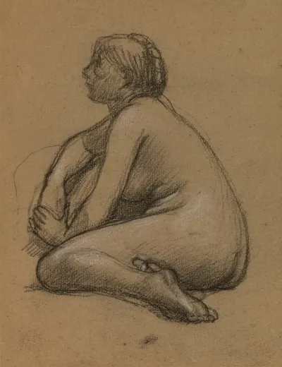 Femme Nue Accroupie