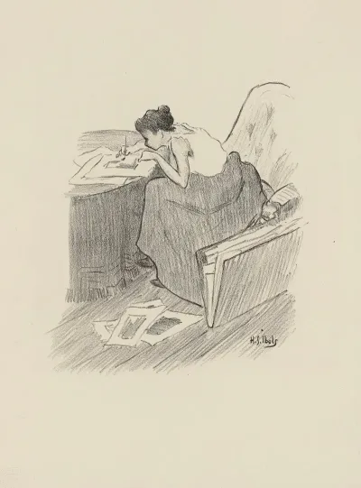 Femme Peignant