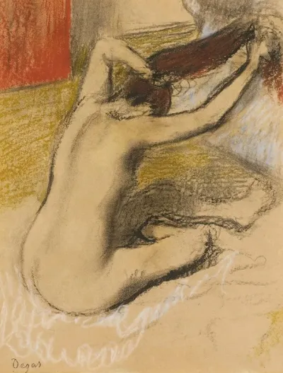 Femme Se Peignant
