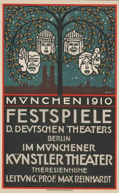 Festspiele Des Deutschen Theaters Berlin Im Munchener Kunstlertheater 1910