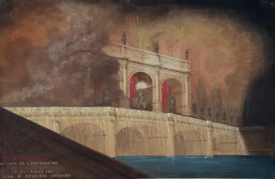 Feu Dartifice Du Jour De Lanniversaire Le Xv Aoust 1807