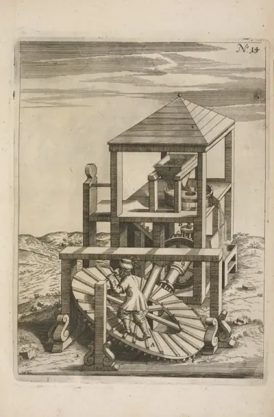 Fig XIV Pateomylos Frumentarius Pedibus Versanda Mola