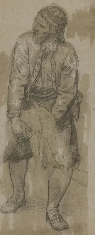 Figure Of A Man Leaning Forward