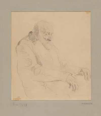 Figure Of Sitting Old Man Sketch For The Painting The Princesss Dowry