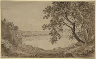 Figure On The Edge Of Lake Nemi