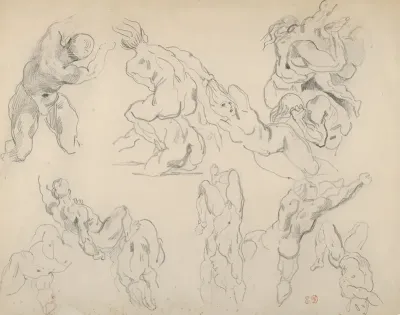 Figure Studies After Rubenss Fall Of The Rebel Angels