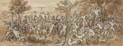 Figure Study Of A Bacchanalia Celebration In A Wooded Landscape 2