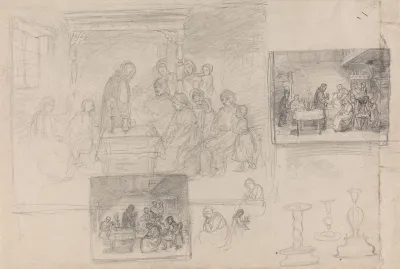 Figurer I Interior Prest Ved Sykeseng