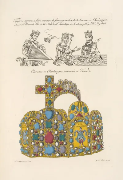 Figures Servant A Faire Connaitre La Forme Primitive De La Couronne De Charlemagne Couronne De Charlemagne Conservee A Vienne